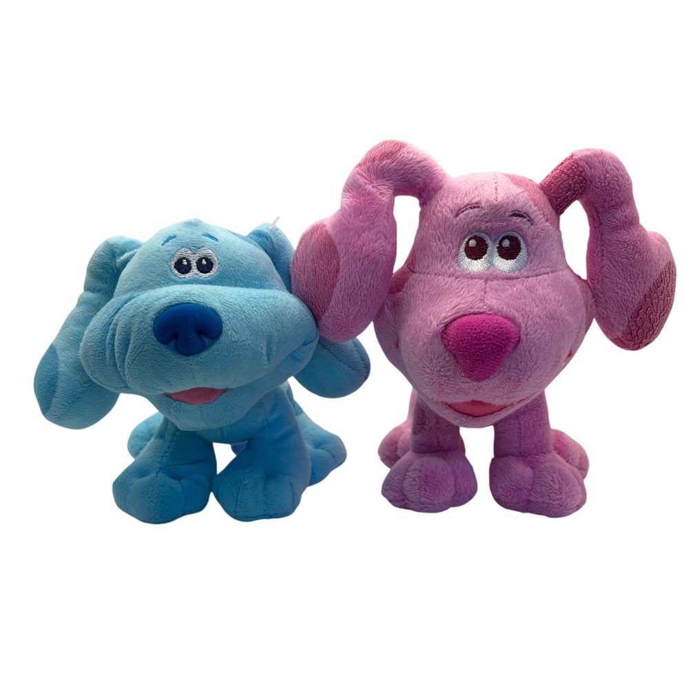 Blues Clues Blue and Magenta Plush 6 inches Lot of 2 kidcore y2k retro